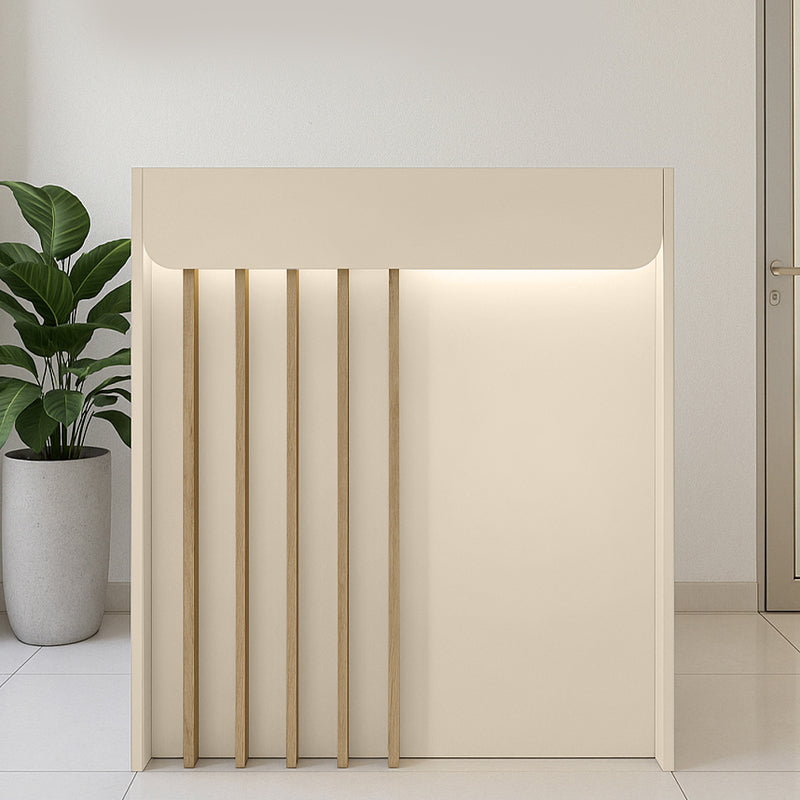 Γραφείο υποδοχής - reception Karibu  με LED χρώμα sandstone - sepet oak 90x40x100εκ. - Pakobazaar