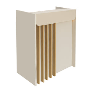 Γραφείο υποδοχής - reception Karibu  με LED χρώμα sandstone - sepet oak 90x40x100εκ. - Pakobazaar