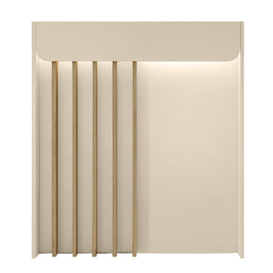 Γραφείο υποδοχής - reception Karibu  με LED χρώμα sandstone - sepet oak 90x40x100εκ. - Pakobazaar