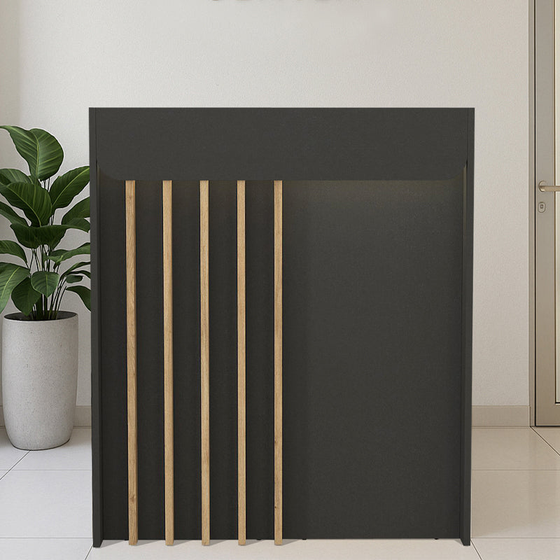 Γραφείο υποδοχής - reception Karibu  με LED χρώμα ανθρακί - sepet oak 90x40x100εκ.