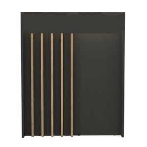Γραφείο υποδοχής - reception Karibu  με LED χρώμα ανθρακί - sepet oak 90x40x100εκ.