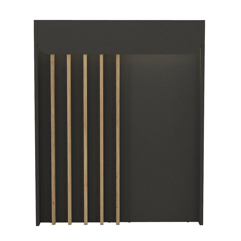 Γραφείο υποδοχής - reception Karibu  με LED χρώμα ανθρακί - sepet oak 90x40x100εκ.