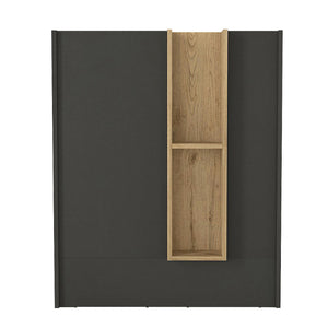 Γραφείο υποδοχής - reception Bonveno  χρώμα ανθρακί - sepet oak 90x43,2x110εκ.