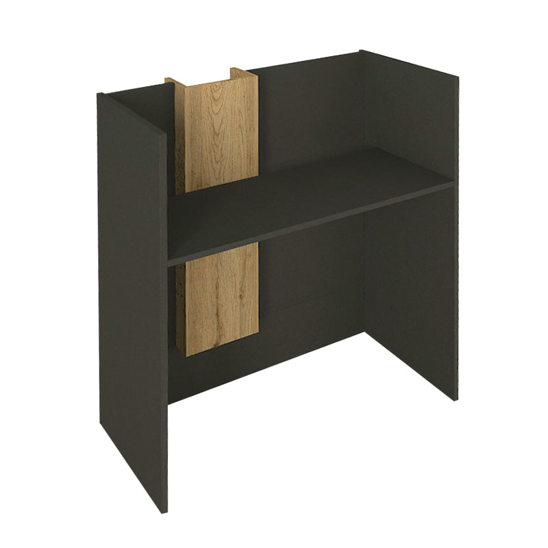 Γραφείο υποδοχής - reception Bonveno  χρώμα ανθρακί - sepet oak 90x43,2x110εκ.