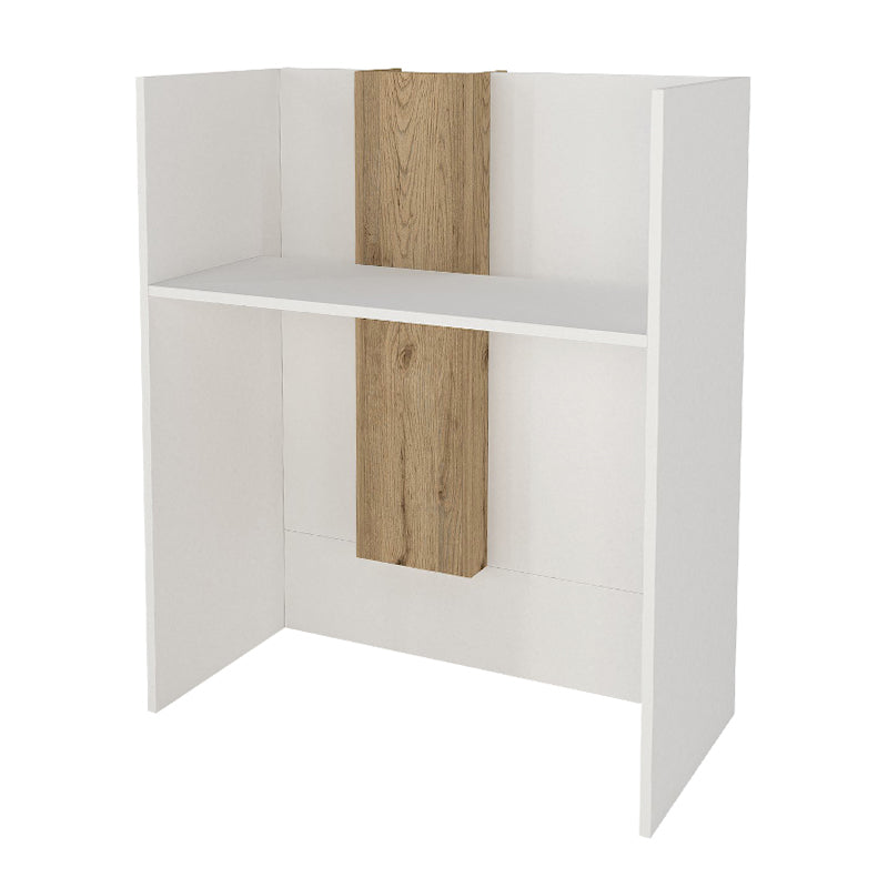 Γραφείο υποδοχής - reception Bonveno  χρώμα λευκό - sepet oak 90x43,2x110εκ.