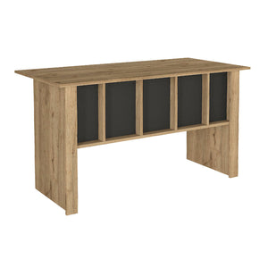 Γραφείο εργασίας Nika  χρώμα sepet oak - ανθρακί 140x60x75εκ.