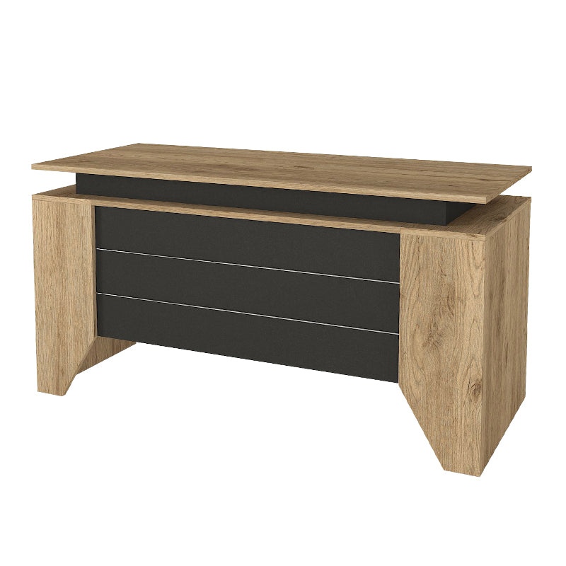 Γραφείο εργασίας Remida  χρώμα sepet oak - ανθρακί 140x60x76,9εκ.