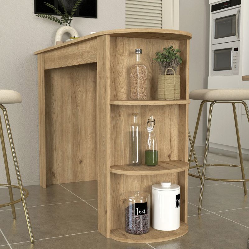 Τραπέζι μπαρ Vigne  χρώμα sepet oak 150x51,6x101,8εκ. - Pakobazaar