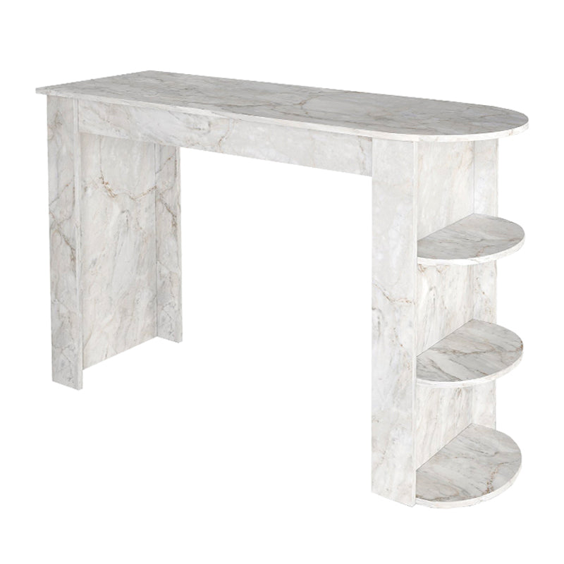 Τραπέζι μπαρ Vigne  χρώμα λευκό εφέ μαρμάρου 150x51,6x101,8εκ. - Pakobazaar