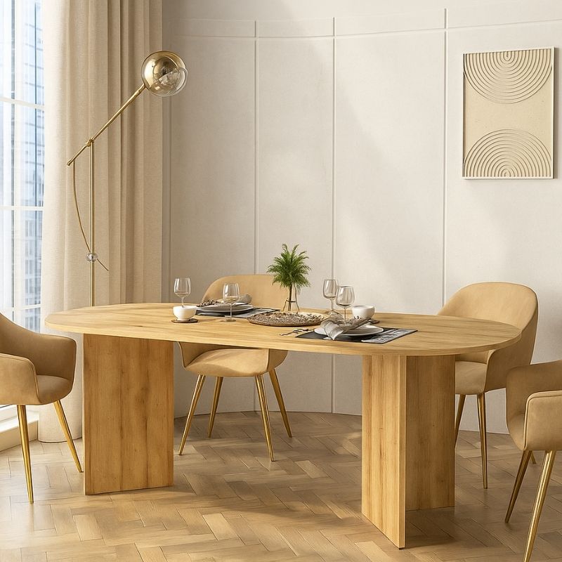 Τραπέζι Cortado  χρώμα sapphire oak 200x90x74εκ.