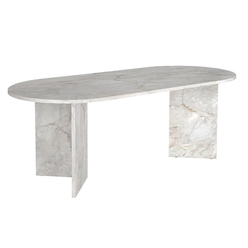 Τραπέζι Cortado  χρώμα λευκό εφέ μαρμάρου 200x90x74εκ.