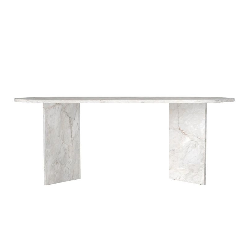 Τραπέζι Cortado  χρώμα λευκό εφέ μαρμάρου 200x90x74εκ.