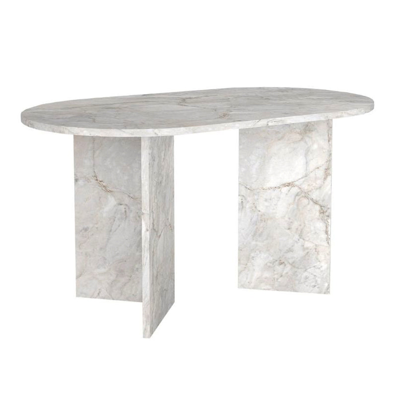 Τραπέζι Cortado  χρώμα λευκό εφέ μαρμάρου 138x80x75εκ.