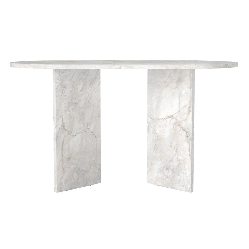 Τραπέζι Cortado  χρώμα λευκό εφέ μαρμάρου 138x80x75εκ.