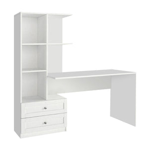 Γραφείο εργασίας Mantra  χρώμα λευκό 155x60x152εκ.