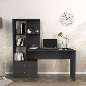 Γραφείο εργασίας Mantra  χρώμα ανθρακί 155x60x152εκ.