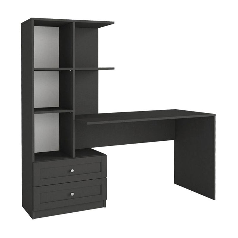 Γραφείο εργασίας Mantra  χρώμα ανθρακί 150x60x152εκ.
