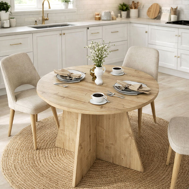 Τραπέζι Tailor  χρώμα sapphire oak Ø100x75,7εκ. - Pakobazaar