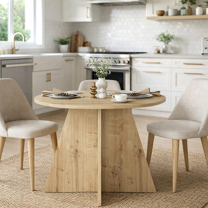 Τραπέζι Tailor  χρώμα sapphire oak Ø100x75,7εκ. - Pakobazaar