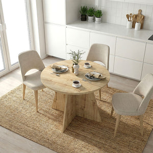 Τραπέζι Tailor  χρώμα sapphire oak Ø100x75,7εκ. - Pakobazaar