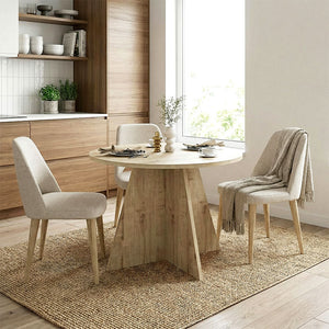 Τραπέζι Tailor  χρώμα sapphire oak Ø100x75,7εκ. - Pakobazaar