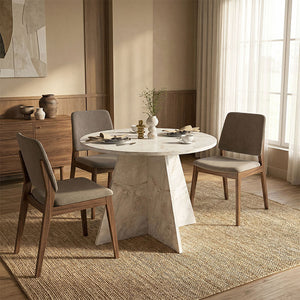 Τραπέζι Tailor  χρώμα λευκό εφέ μαρμάρου Ø100x75,7εκ. - Pakobazaar