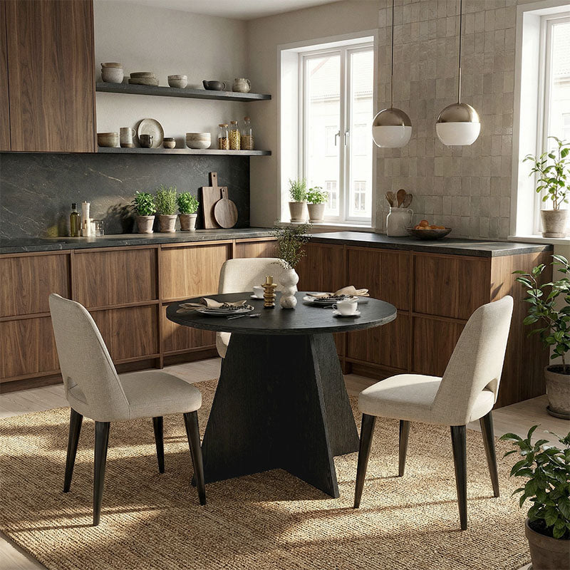 Τραπέζι Tailor  χρώμα sencron black Ø100x75,7εκ. - Pakobazaar