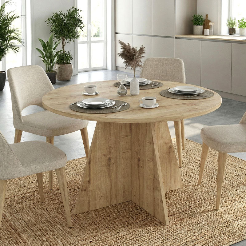 Τραπέζι Tailor  χρώμα sapphire oak Ø120x75,7εκ. - Pakobazaar