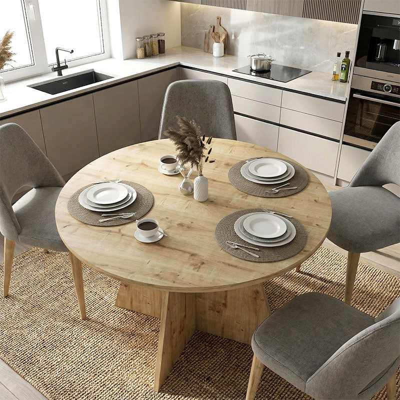 Τραπέζι Tailor  χρώμα sapphire oak Ø120x75,7εκ. - Pakobazaar