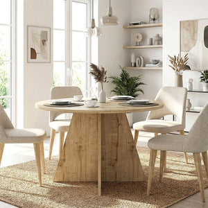 Τραπέζι Tailor  χρώμα sapphire oak Ø120x75,7εκ. - Pakobazaar