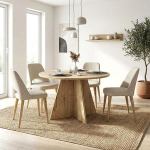 Τραπέζι Tailor  χρώμα sapphire oak Ø120x75,7εκ. - Pakobazaar