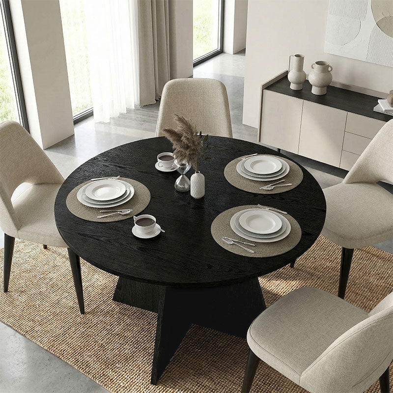 Τραπέζι Tailor  χρώμα sencron black Ø120x75,7εκ. - Pakobazaar