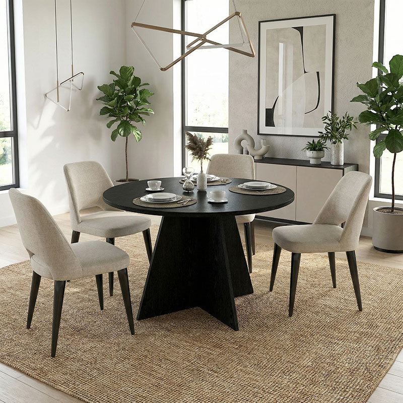 Τραπέζι Tailor  χρώμα sencron black Ø120x75,7εκ. - Pakobazaar