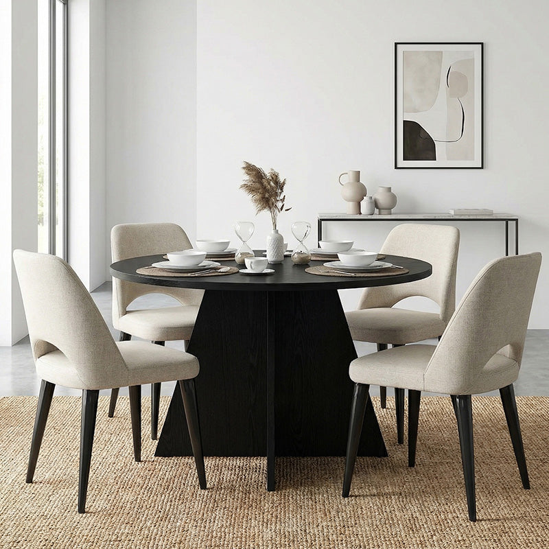 Τραπέζι Tailor  χρώμα sencron black Ø120x75,7εκ. - Pakobazaar
