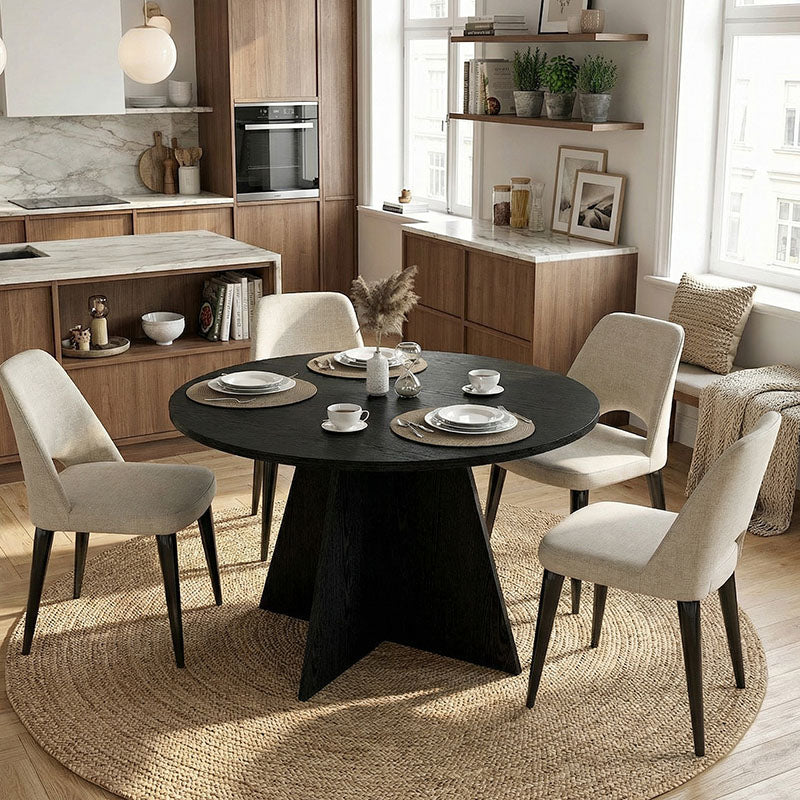 Τραπέζι Tailor  χρώμα sencron black Ø120x75,7εκ. - Pakobazaar