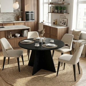 Τραπέζι Tailor  χρώμα sencron black Ø120x75,7εκ. - Pakobazaar