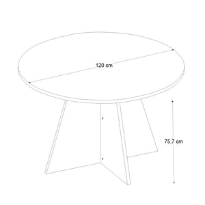 Τραπέζι Tailor  χρώμα sencron black Ø120x75,7εκ. - Pakobazaar