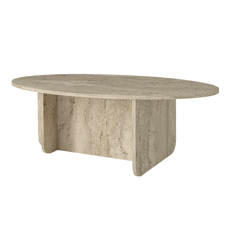 Τραπεζάκι σαλονιού Ravey  χρώμα travertine 120x60x39,6εκ. - Pakobazaar