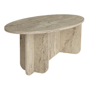 Τραπεζάκι σαλονιού Ravey  χρώμα travertine 120x60x39,6εκ. - Pakobazaar