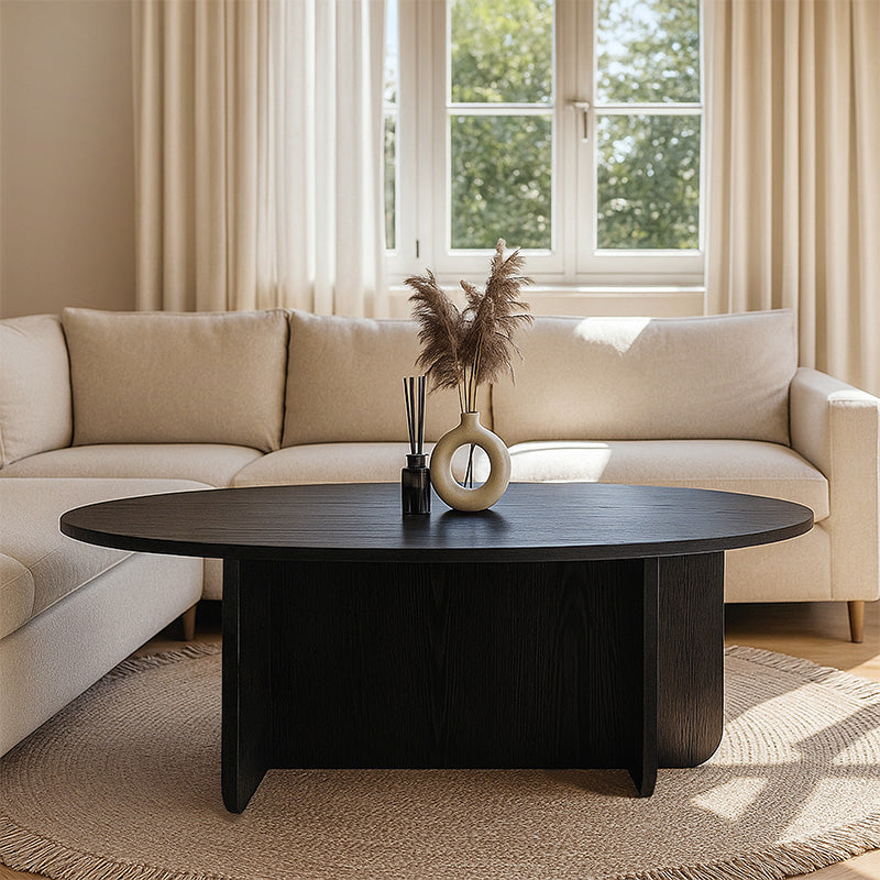 Τραπεζάκι σαλονιού Ravey  χρώμα sencron black 120x60x39,6εκ.