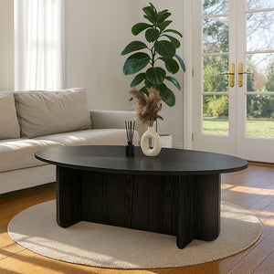 Τραπεζάκι σαλονιού Ravey  χρώμα sencron black 120x60x39,6εκ. - Pakobazaar