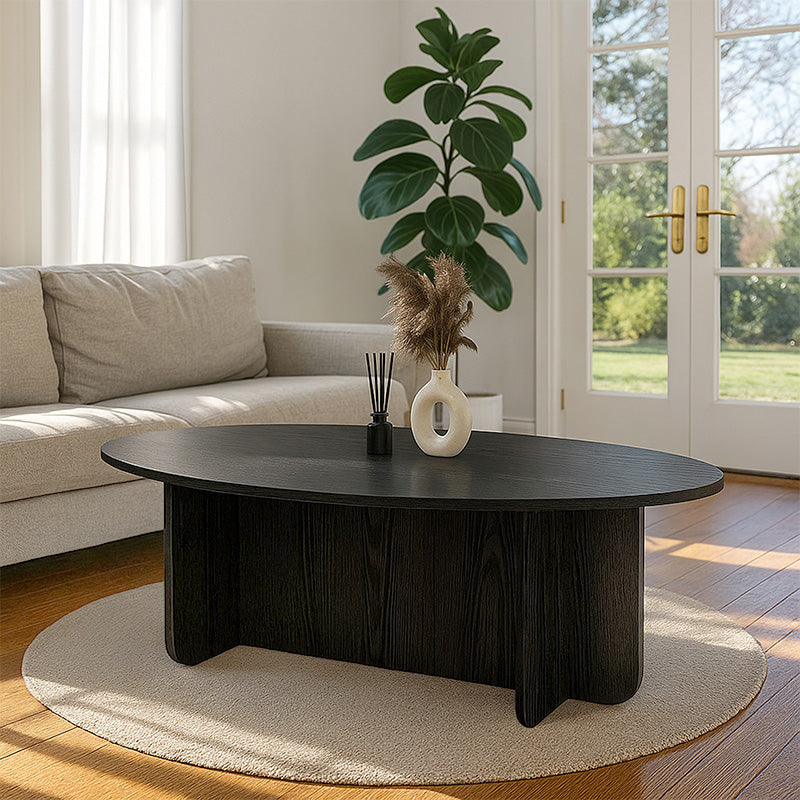 Τραπεζάκι σαλονιού Ravey  χρώμα sencron black 120x60x39,6εκ.