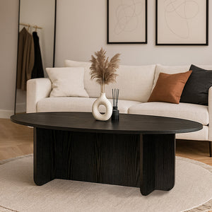 Τραπεζάκι σαλονιού Ravey  χρώμα sencron black 120x60x39,6εκ. - Pakobazaar