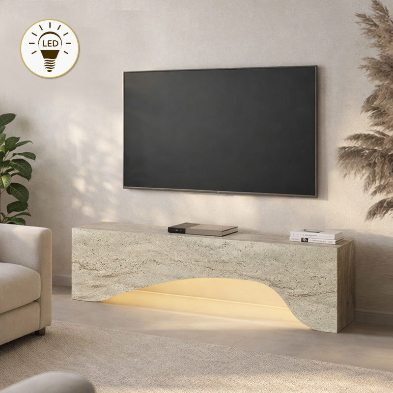 Έπιπλο τηλεόρασης Mara  με LED χρώμα travertine 150x31,4x40εκ. - Pakobazaar