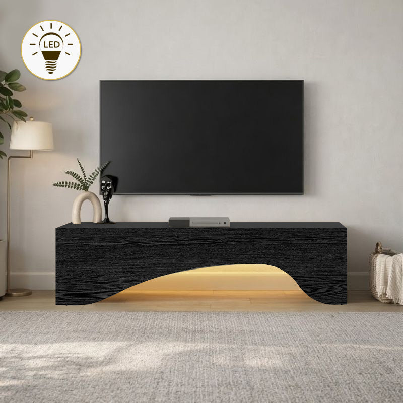 Έπιπλο τηλεόρασης Mara  με LED χρώμα sencron black 150x31,4x40εκ. - Pakobazaar