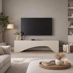 Έπιπλο τηλεόρασης Mara  με LED χρώμα sandstone 150x31,4x40εκ.