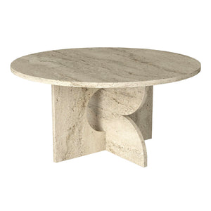 Τραπεζάκι σαλονιού Mara  χρώμα travertine Ø75x36,8εκ. - Pakobazaar