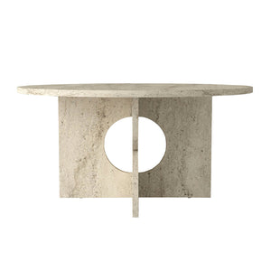 Τραπεζάκι σαλονιού Mara  χρώμα travertine Ø75x36,8εκ. - Pakobazaar