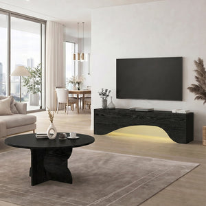 Τραπεζάκι σαλονιού Mara  χρώμα sencron black Ø75x36,8εκ. - Pakobazaar