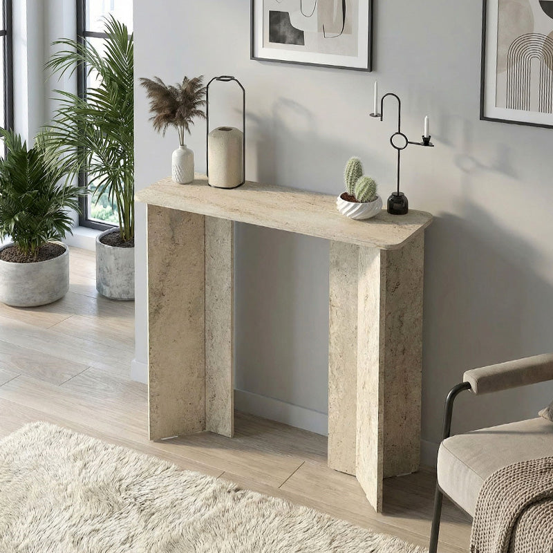 Κονσόλα Mara  χρώμα travertine 90x29,6x91,8εκ. - Pakobazaar